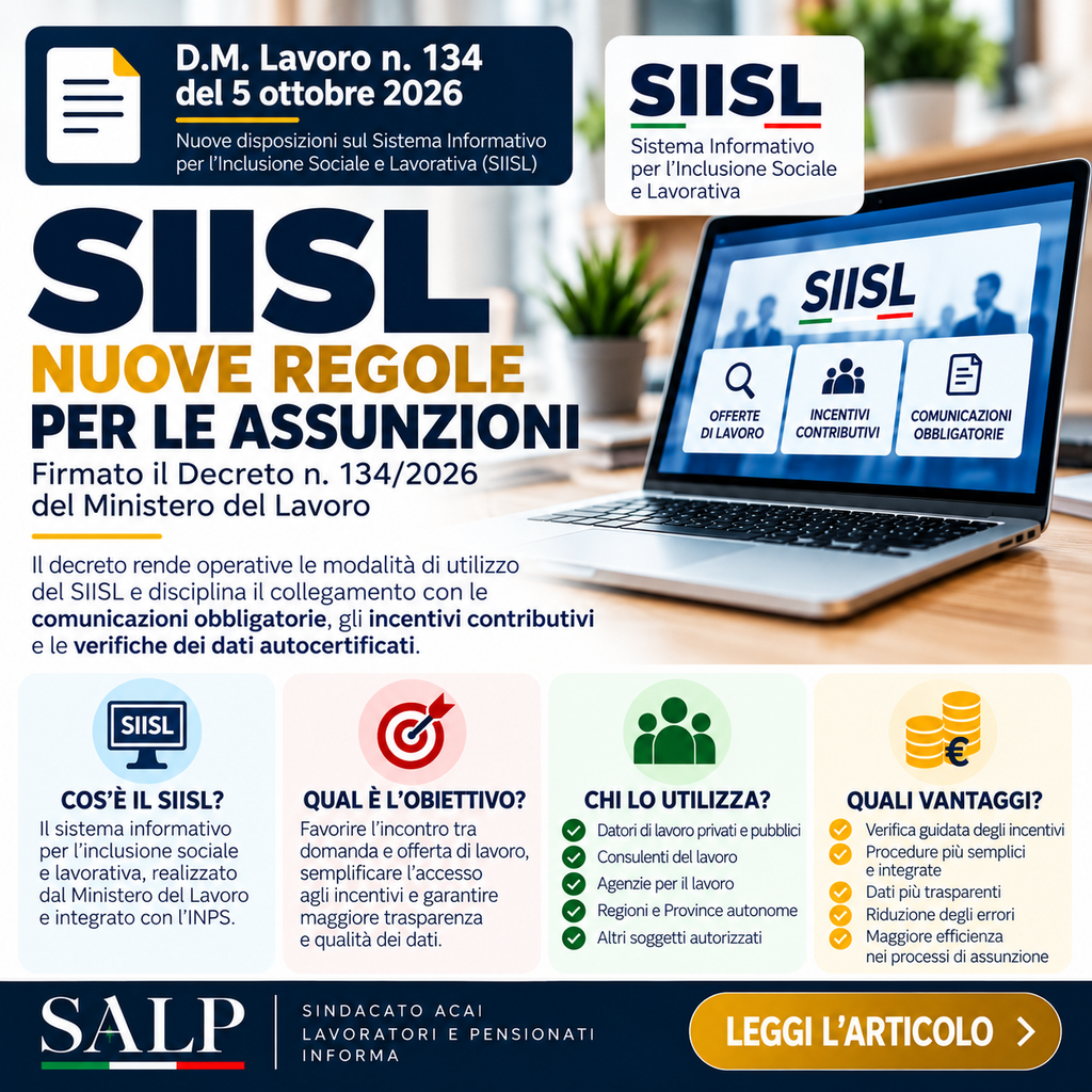 Home salp nuove regole per le assunzioni siisl